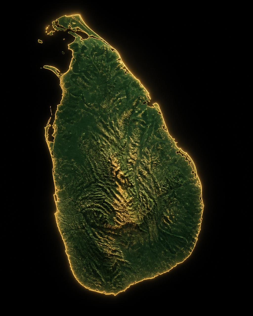 Luxury map of Sri Lanka